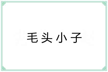 毛头小子